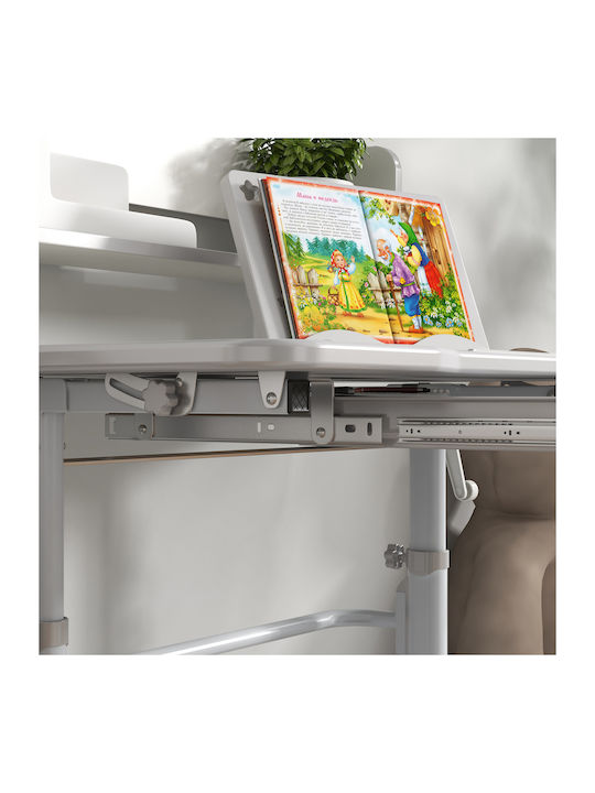 Kids Desk made of Melamine Gray 80x54x104cm