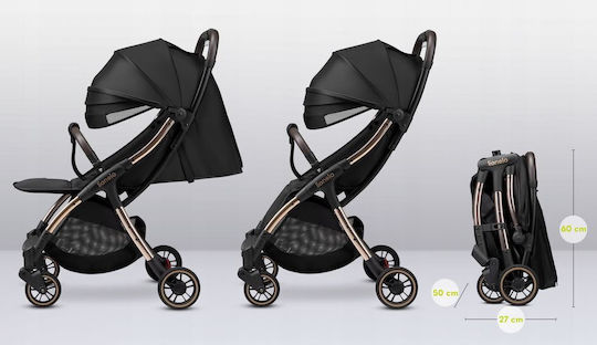 Lionelo Julie One Baby Stroller Suitable for Newborn Black Gold 6.65kg