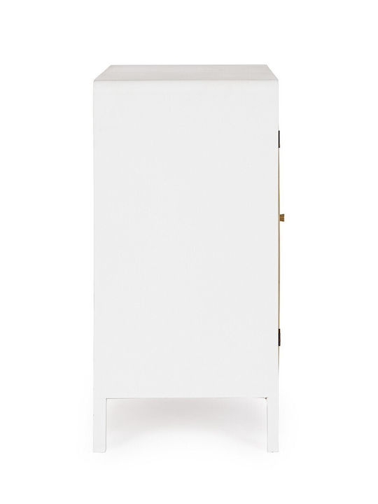 Bufet Charley din Lemn White/Natural 80x40x82cm