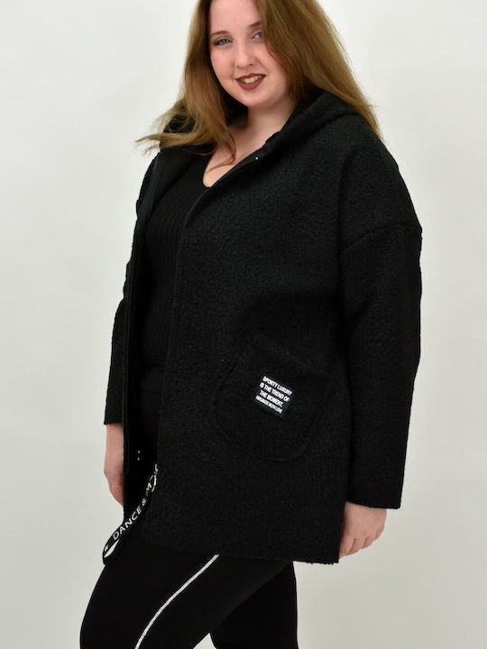 Cardigan Pentru Femei Cu Fermoar Negru