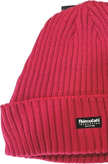 Beanie Unisex Σκούφος Πλεκτός σε Φούξια χρώμα