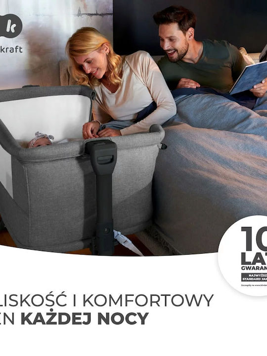 Kinderkraft Leagăn Neste Grow cu Saltea și Roți Alb