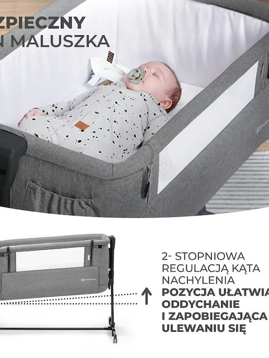 Kinderkraft Leagăn Neste Grow cu Saltea și Roți Alb