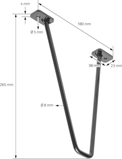 ML-Design Металик Ъглов рафт Син 265x180mm 2pcs 490009793