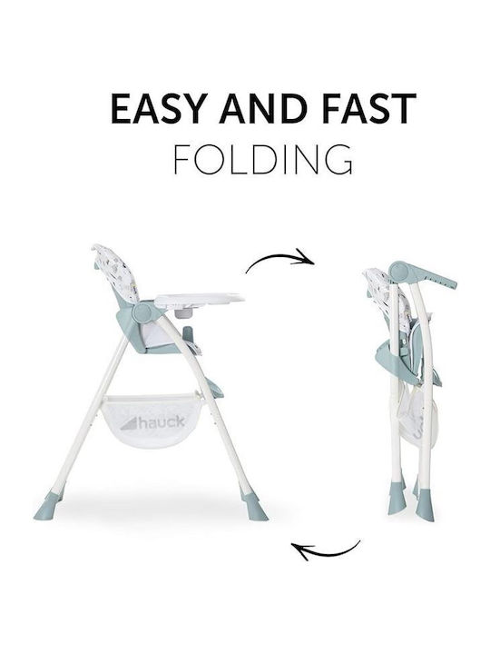 Hauck Sit N Fold Foldable Baby Highchair with Adjustable Height White
