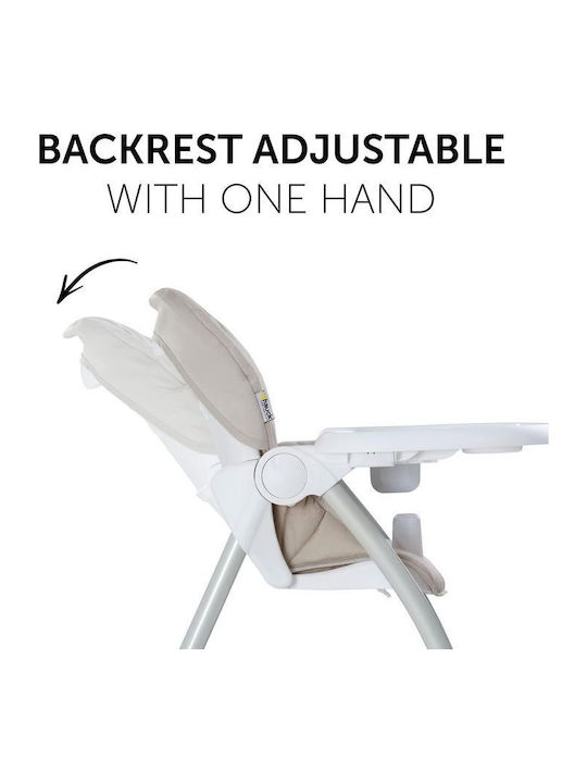 Hauck Sit N Fold Foldable Baby Highchair with Adjustable Height Beige