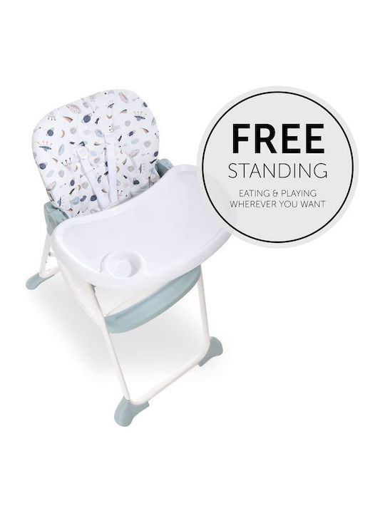 Hauck Sit N Fold Foldable Baby Highchair with Adjustable Height White
