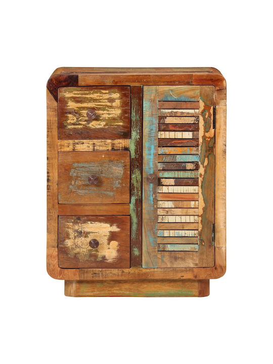 Wooden Storage Cabinet with 3 Drawers L55xW30xH70cm