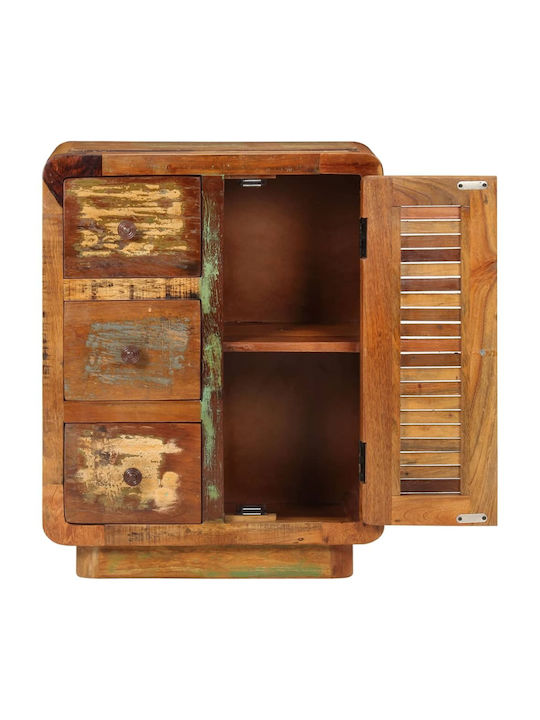 Wooden Storage Cabinet with 3 Drawers L55xW30xH70cm