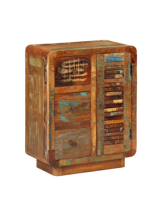 Wooden Storage Cabinet with 3 Drawers L55xW30xH70cm