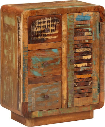 Wooden Storage Cabinet with 3 Drawers L55xW30xH70cm