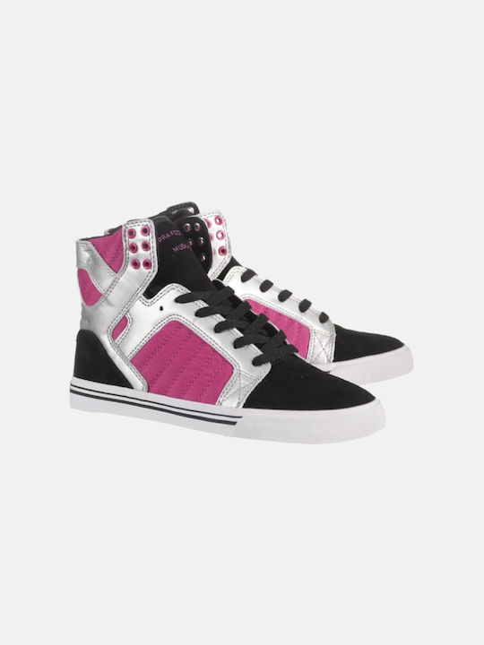 Supra Skytop Sneakers Black / Silver / Pink / White