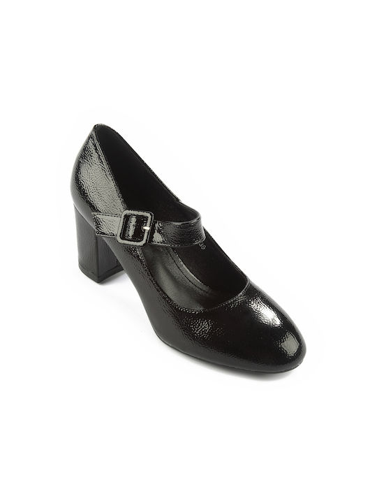 Fshoes Pumps mit Riemchen & mittelhoher Absatz Schwarz