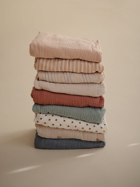 Mushie Κάλυμμα Αλλαξιέρας από Ύφασμα Natural Stripe 72x48cm