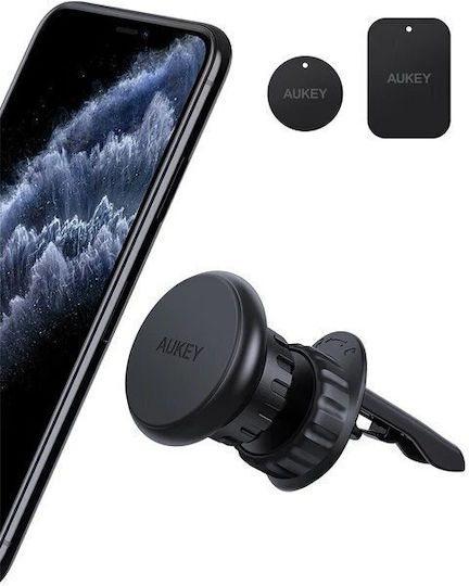 Aukey Βάση Κινητού Αυτοκινήτου με Μαγνήτη Μαύρη