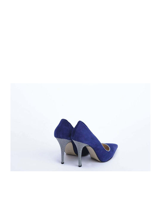 Gabriela Valeri Leather Blue Heels