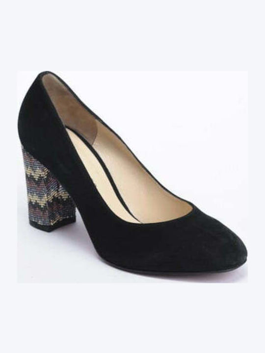 Leder Pumps Schwarz