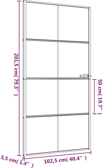 Ușă Intern Glisare Aluminiu 155131 102.5x201.5cm