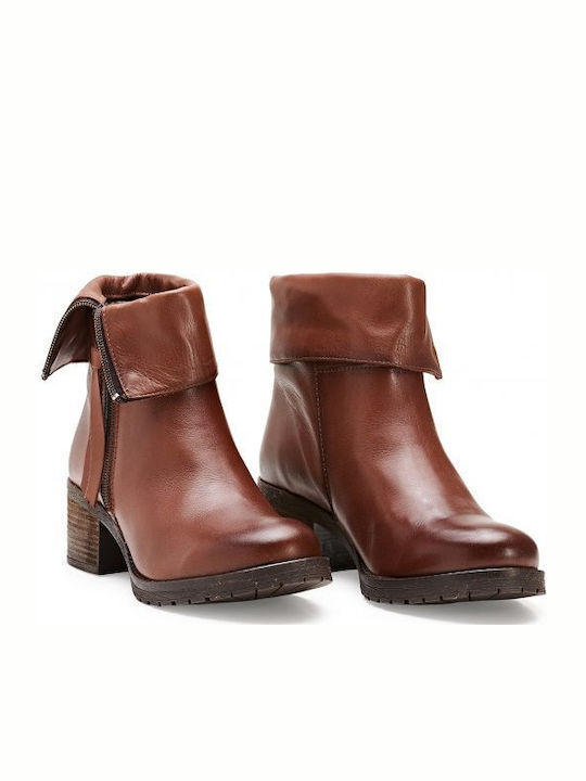 Carmela Footwear Leder Damen Knöchelstiefel Braun