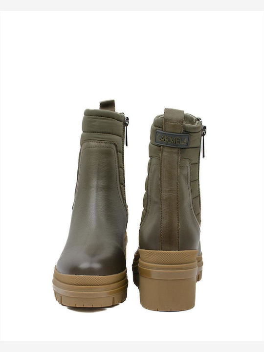 Stiefeletten Damen Khaki