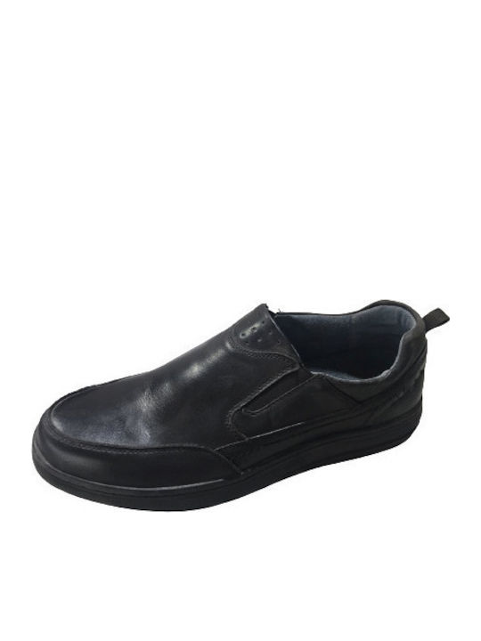 Leder Herren Freizeitschuhe Schwarz