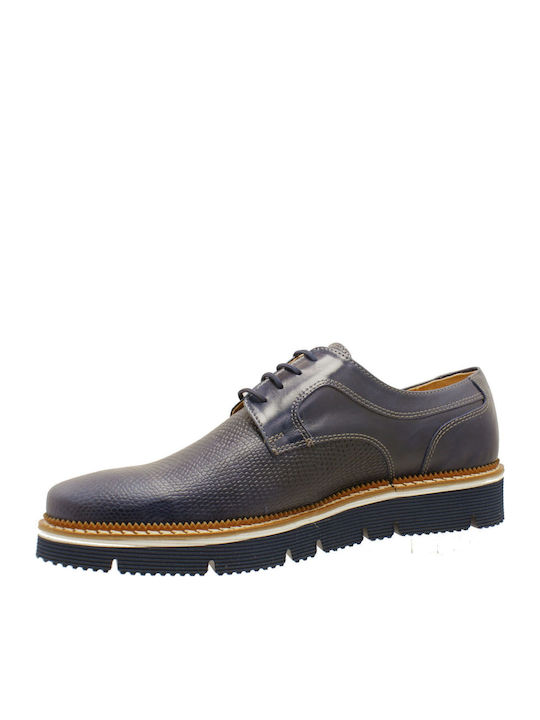 Leder Herren Freizeitschuhe Blau
