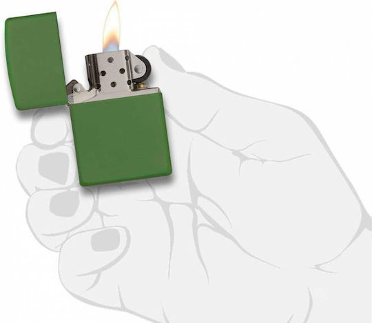 Zippo Ангажимент Пламък Ветроустойчив в Зелен цвят
