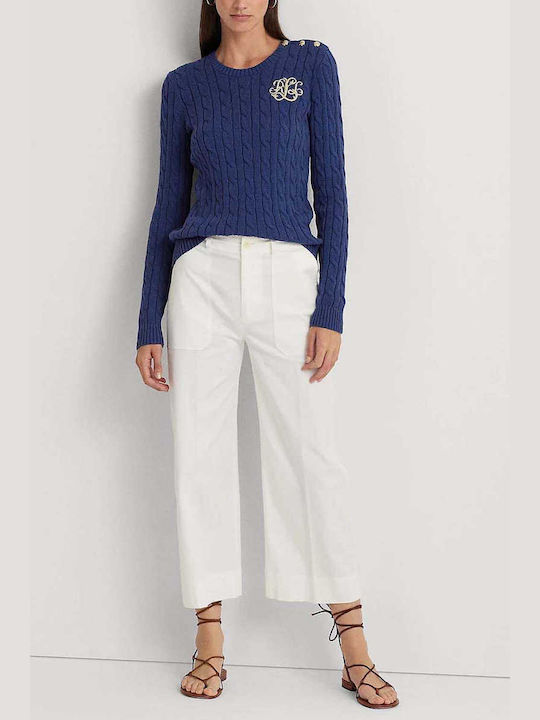 Ralph Lauren Women's Long Sleeve Sweater Cotton Blue