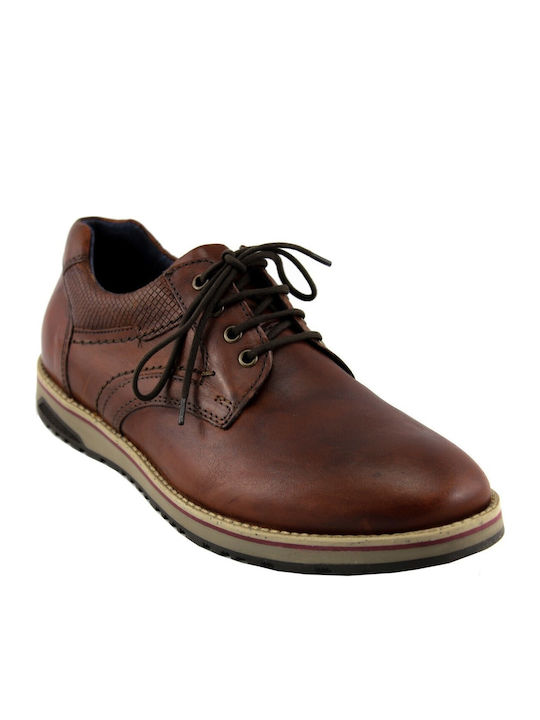 Zen Air Men's Leather Casual Shoes Brown