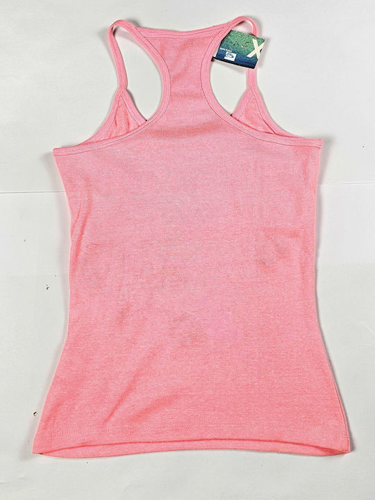Roxy Γυναικεία Μπλούζα Βαμβακερή με Τιράντες Ροζ