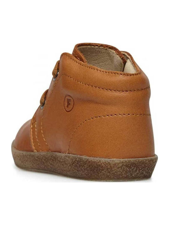 Lederne Kinderstiefeletten Braun