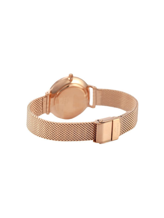 Bisset Watch with Pink Gold Metal Bracelet