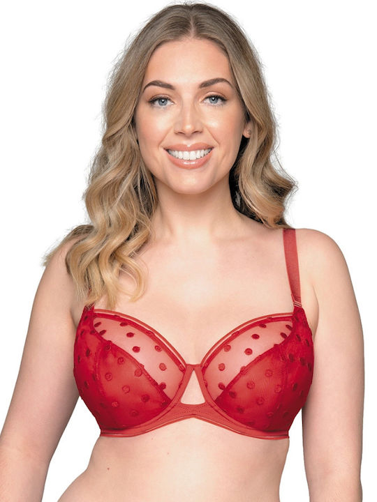 Curvy Kate Balconette Balconette Bra without Padding red