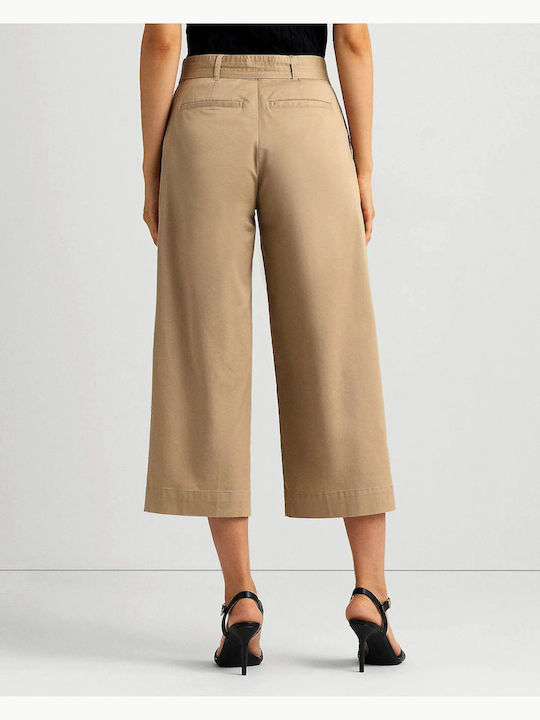 Ralph Lauren Damen Stoff Hose Ecru