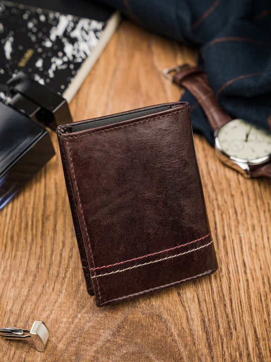 Leder Herren Geldbörse Karten mit RFID Braun