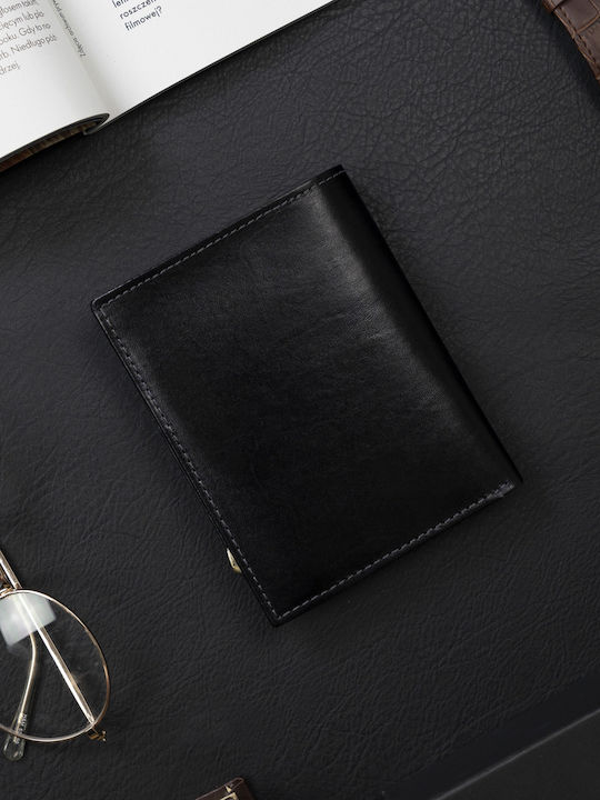Δερμάτινο Ανδρικό Πορτοφόλι με RFID Μαύρο