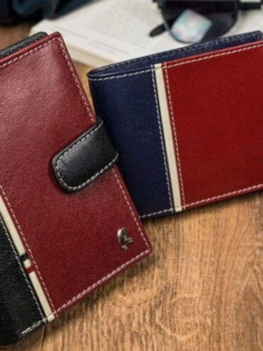 Дамско Мъжко Кожено Портмоне за Карти с RFID Червено