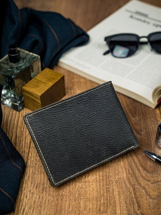 Leather Men's Wallet Cards with RFID Beige