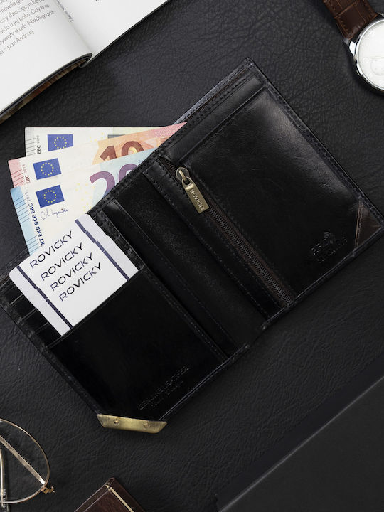 Δερμάτινο Ανδρικό Πορτοφόλι με RFID Μαύρο