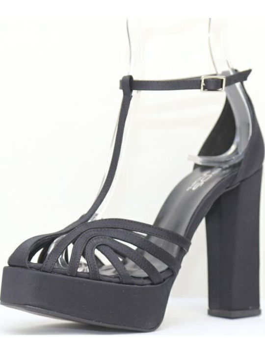 Fabric Sandals Black