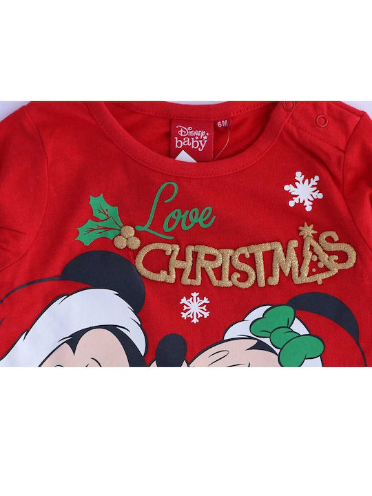 Disney Children's Blouse Long Sleeve red Minnie Mouse