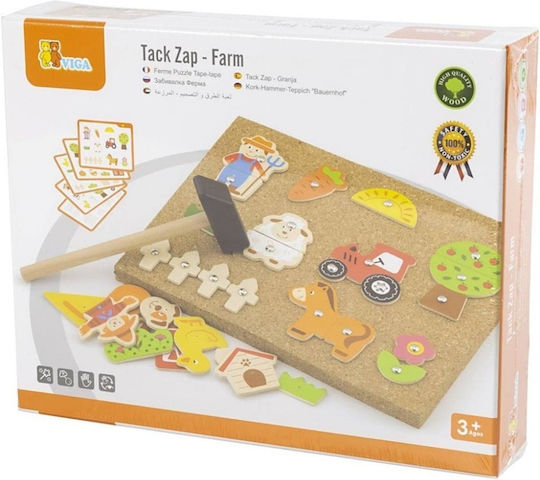 Viga Toys Wooden Construction Toy Hammer Mosaic Set for Children 3+ years+ Years