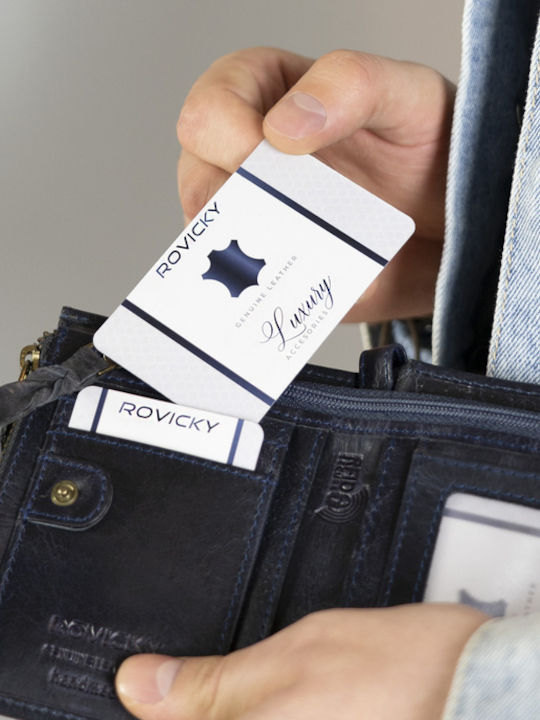 Кожен Мъжки Портфейл Монетник с RFID Черен