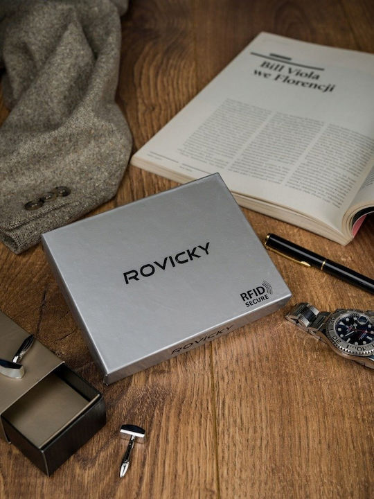 Дървен Мъжки Портфейл С RFID Червен