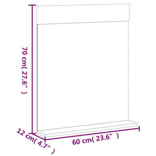 vidaXL Badezimmerschrank B60xT10.5xH59cm Schwarz