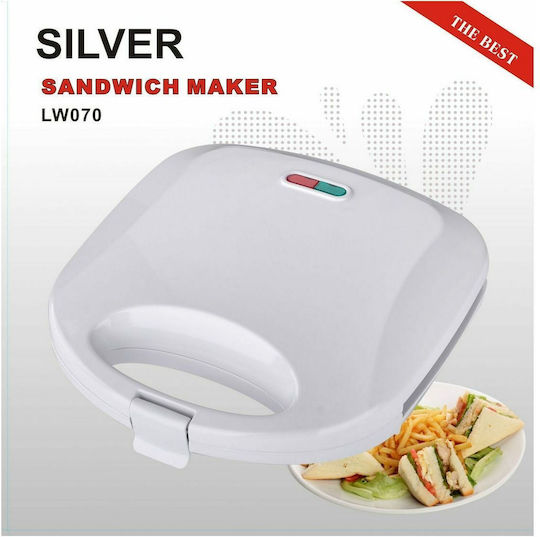 Silver Τοστιέρα για 2 Τοστ 800W
