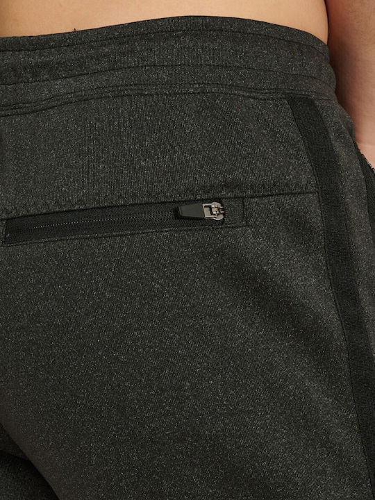 Sweatpants Glossy with Elastic Dark Grey