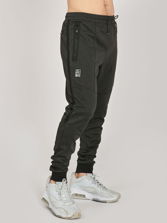Sweatpants Glossy with Elastic Dark Grey