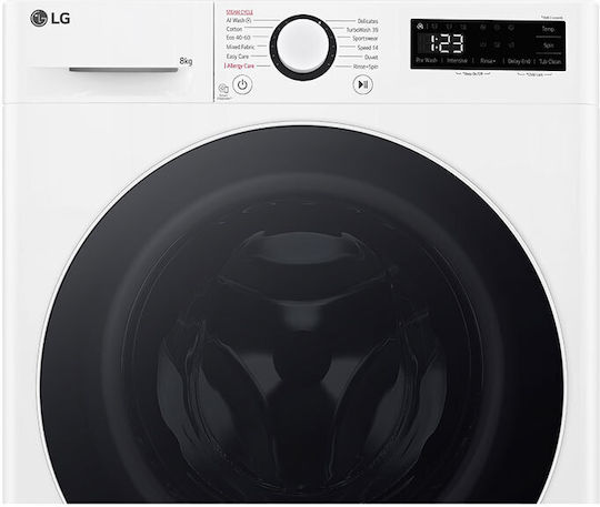 LG Πλυντήριο Ρούχων 8kg με Τεχνολογία Ατμού 1200 Στροφών TurboWash F2WR508S0W