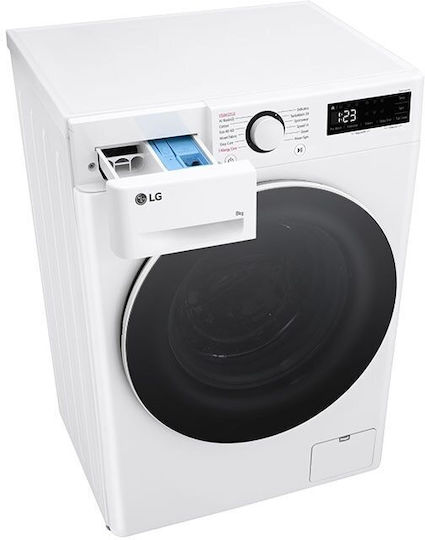 LG Πλυντήριο Ρούχων 8kg με Τεχνολογία Ατμού 1200 Στροφών TurboWash F2WR508S0W